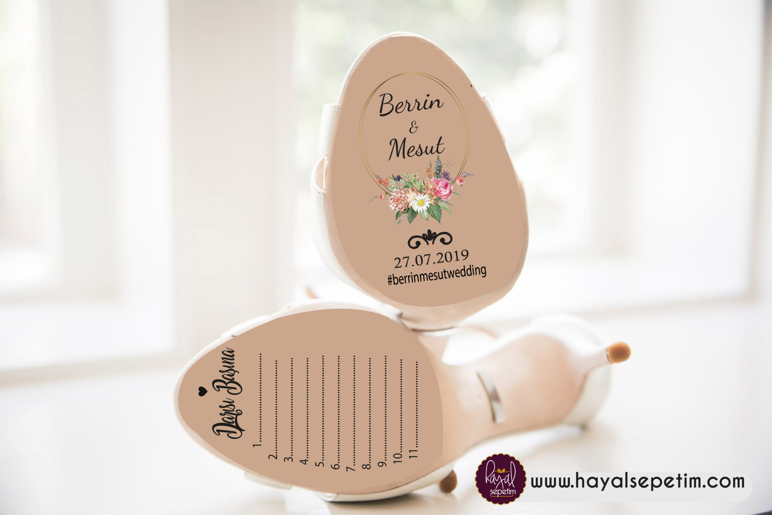 Gelin Ayakkabısı Etiketi Şeffaf Etiket Hayal Sepetim