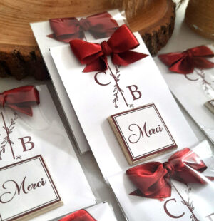 Kurdeleli Madlen Çikolatalı Kart, Söz, Nişan Hediyelik - Görsel 4