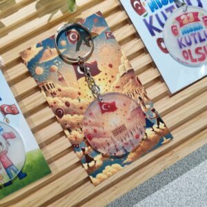 23 Nisan Hediyesi - Öğretmen Hediyesi Anahtarlık - Görsel 3